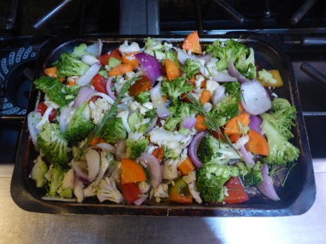 The roasted vegetables I made.